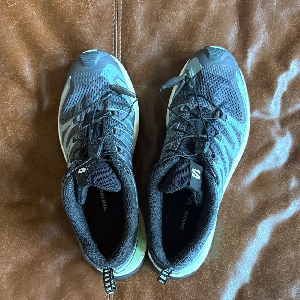 Salomon Navy and Teal Trail Running Shoes
